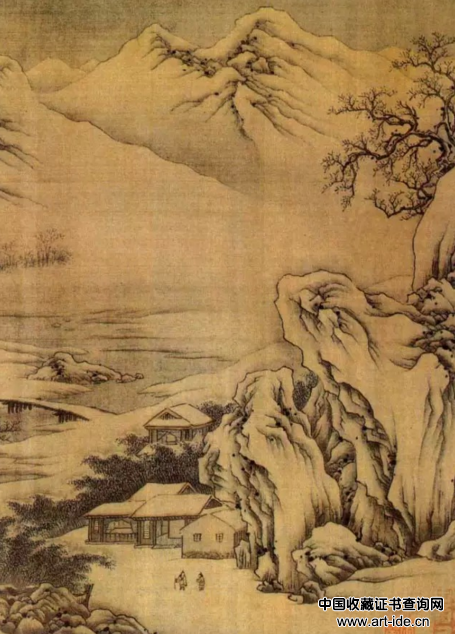 王维的水墨画风，几乎影响着中唐以后的山水画发展的历史。苏轼的“诗中有画，画中有诗”的赞语，奠定了王维在中国绘画史上的地位。  　　▲唐 王维《江干雪霁图卷》
